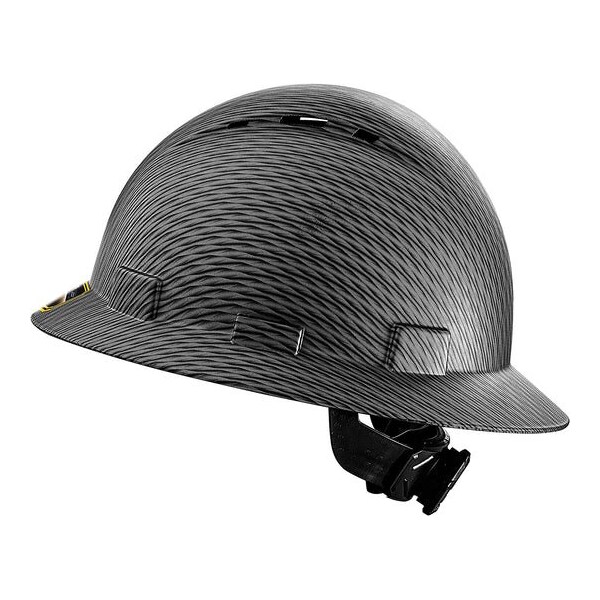 Protectx Full Brim Vented Hard Hat, HDPE Fiber, 6 Point Adjustable suspension and ratchet, Grey HH-FG-25GY-MV-01 - main